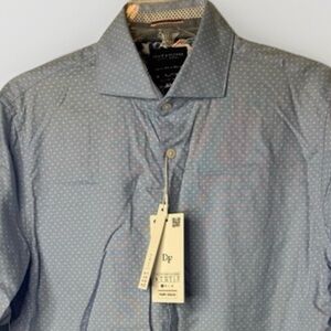 NWT Denim & flower Ricky Singh Men's Blue Dress Shirt size small button down
